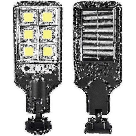 Lampadaire solaire extérieur étanche avec capteur, support rotatif, applique murale. (1/5)