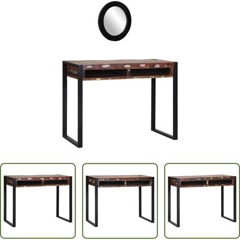 Schminktisch Mehrfarbig - Schminktisch Mehrfarbig 100 x 50 x 75 cm Massivholz Altholz (1/5)