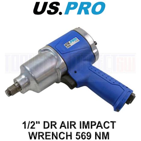 US PRO AIR IMPACT WRENCH 1/2"" DRIVE 569NM HEAVY DUTY RATCHET COMPRESSOR 8588 (1/3)