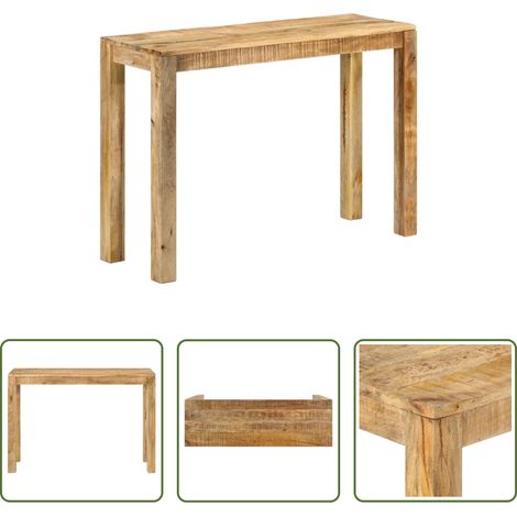Mangoholz -  Konsolentisch 110x35x76 cm Raues Mangoholz (1/5)