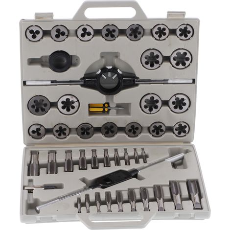 Jeu de matrices de tarauds, 45 pièces, avec filetage de tuyau cylindrique fin/55 °, outils de quincaillerie pour système artisan métrique (1/5)