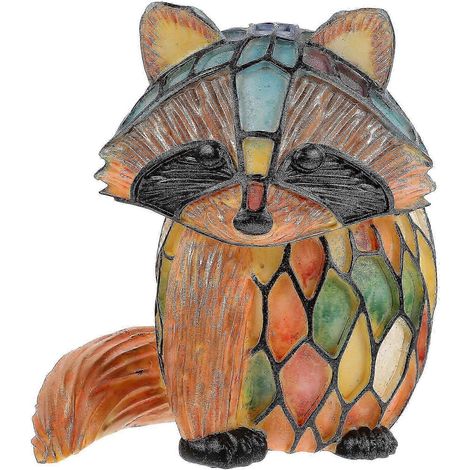 Lampe de table animalière en forme de raton laveur, lampe décorative teintée, veilleuse ( ) (1/4)