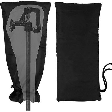 Large Outdoor Faucet Cover for Winter, Thickened Anti-Frost Waterproof Outdoor Faucet Protector, 51 x 20cm, Reusable Thick Waterproof Insulated Faucet Cover Black (1 Piece) (1/5)