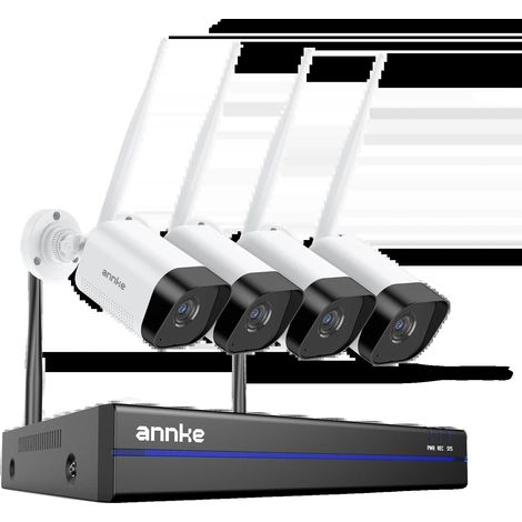 Système de vidéosurveillance, Résolution vidéo 5MP, Support de caméra IP sans fil, Avec 4pcs cam-a, Aucun-b (1/2)