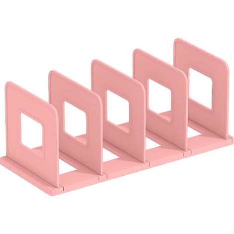 Porte-documents vertical plastique, 4 compartiments, porte-revues A4, organisateur de bureau, 35 cm, HIPS (1/5)