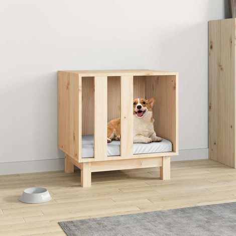 Niche pour chien Lit pour chien Moderne - 50x40x52 cm Bois de pin massif BV102276 - BonneVie (1/5)