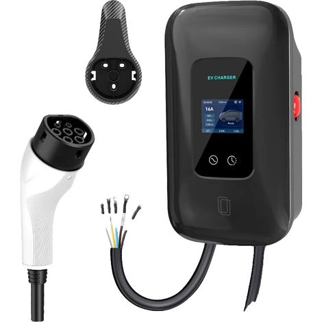 Estación de carga para vehículos eléctricos, trifásica, controlada por aplicación, Tipo 2 11kW 16A 10M, Tipo 2 (1/2)