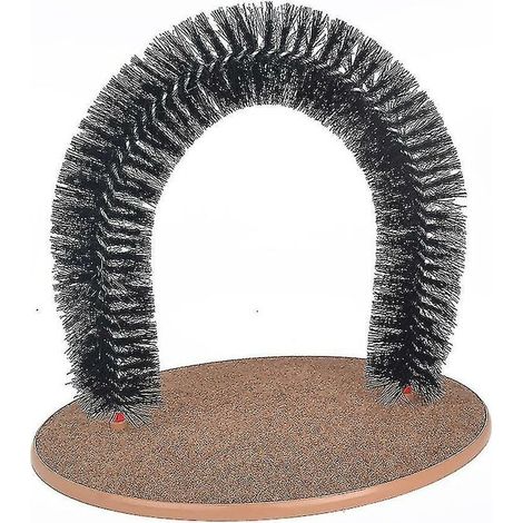 Arch Pet Cat Auto Groomer Avec Base Ronde En Molleton Chat Jouet Brosse Jouets Pour Animaux De Compagnie Gratter Les Dispositifs