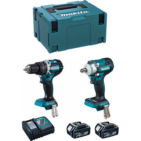 MAKITA Kit MK221RTJ (DHP484 + DTW300 + 2 x 5,0 Ah + DC18RC + MAKPAC 3) (1/5)