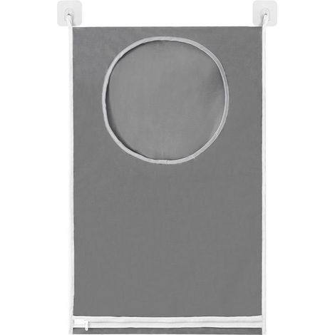 Lot de 2 Panières à Linge à Grande Capacité, Sac de Rangement Suspendu pour Placard, Organisateur de Linge pour Salle de Bain, Dortoir et Dressing (Gris) (1/5)