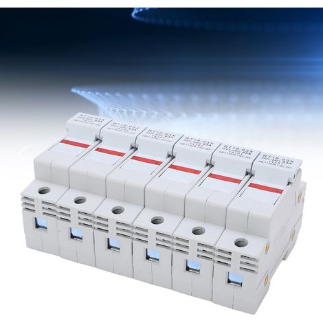 BERM RT18-63X Schienen-Sicherungshalter mit LED-Anzeige, 14 x 51 mm Sicherungskern, Sockel, Kupferteile, 500–690 V, 1-polig (1/5)