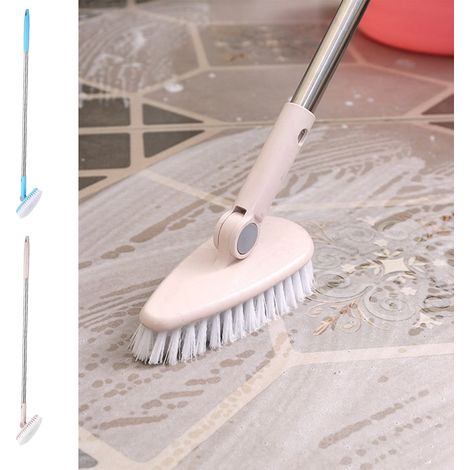 Brosse À Récurer - Manche Télescopique En Acier Inoxydable - Pour Sol Carrelage Douche Terrasse - 90 cm - 1 Pièce (1/5)