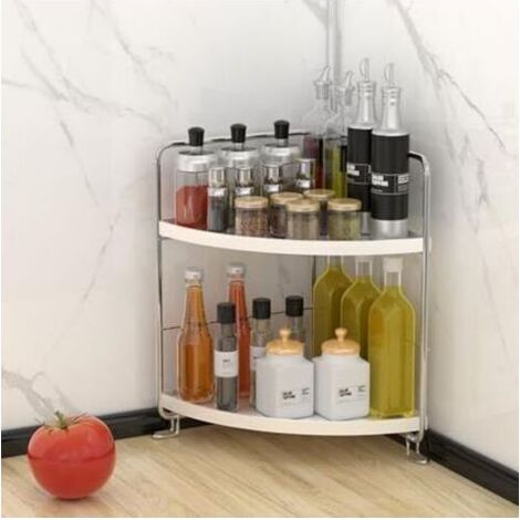 26.5x16x28cm blan Etagere placard , étagère cuisine ,Petite etagere bureau a poser sur bureau,Ra9ngement Plan de Travail Cuisine,Organisateur Maquillage pour Les salles de Bains, Les Cuisines (1/4)