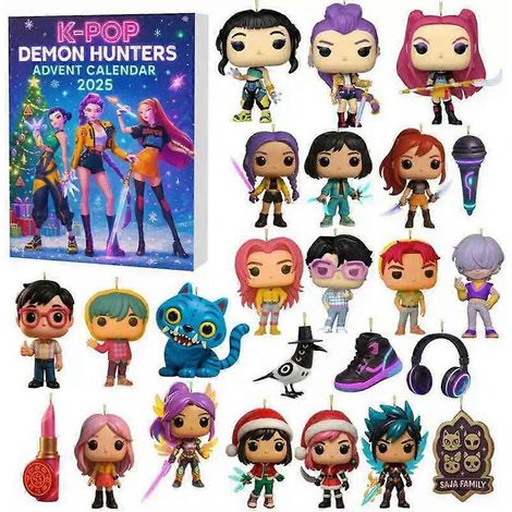 Décoration de calendrier de l'Avent 3D K-Pop Demon Hunters - Cadeau surprise pour les fêtes (1/5)