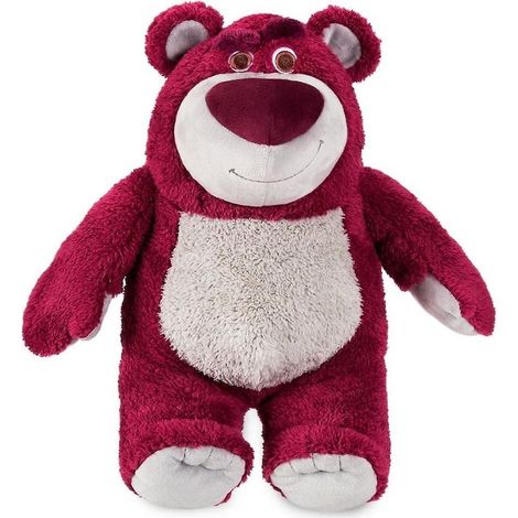 Peluche Lotso officielle de Toy Story 3, taille moyenne (33 cm), parfumée à la fraise, en tissu doux, personnage emblématique avec yeux brodés.