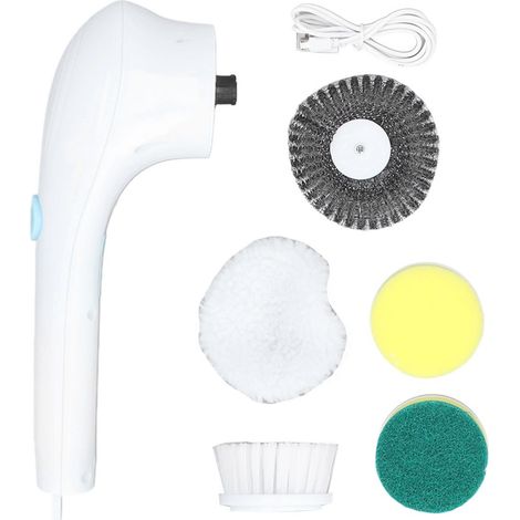 Brosse De Nettoyage électrique Sans Fil Moteur 18000 Rpm Rotation 360 Degrés étanche IPX7 Pour Salle De Bain Et Cuisine - 1 Pièce (1/5)