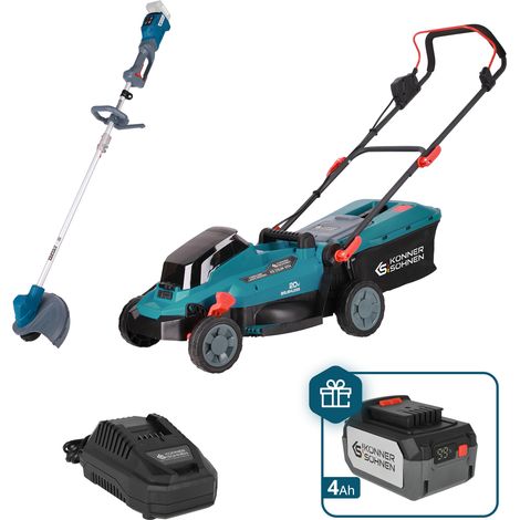 Set Giardinaggio Könner & Söhnen KS 33LM-BCT20V-SET: Tosaerba e Decespugliatore 20V Brushless, include Caricabatterie 4.5A e Batteria 4Ah in REGALO (1/5)