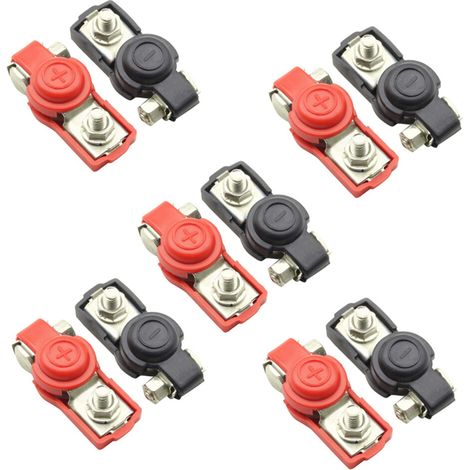 5 pares de terminales de batería, conector de abrazadera de cable de conexión rápida para automoción de alta resistencia