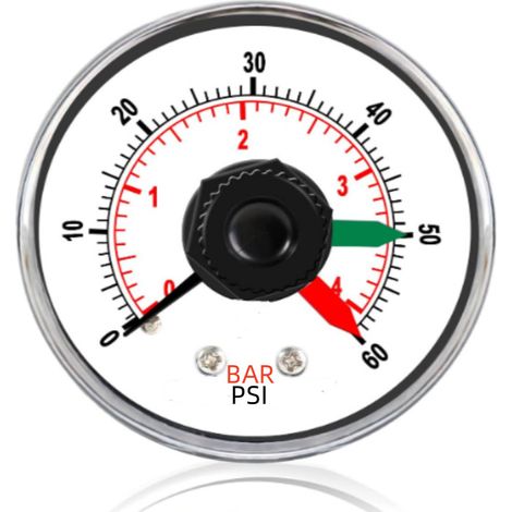 Manomètre de pression de piscine ECX2712B1 avec cadran de rechange pour certains filtres Hayward (1/5)