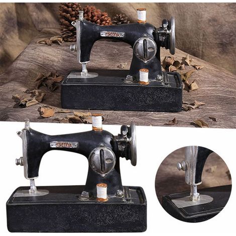 Machine A Coudre - Modele Resine Vintage - Decoration Boutique Cafe Bureau - Ornement Interieur - 1 Piece (1/5)