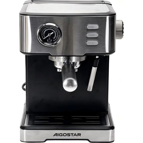 Machine à expresso 1400W 20Bar, machine à café expresso semi-automatique pour la maison, réservoir d'eau de 1,7 L, machine à extraction de café. (1/3)