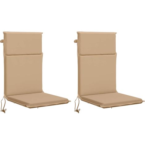 Hochlehner-Auflage GEMERT 2 stk. 100 % Polyester Sand vidaXL (1/5)