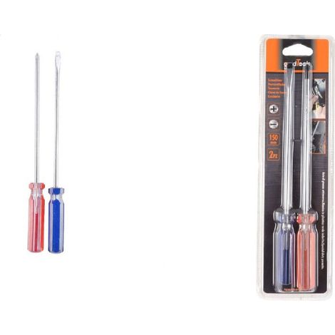 Kaela - Set 2 Pezzi Cacciavite A Taglio E A Stella 150mm Con Manico Cristallo 6" 91898 - (1/2)