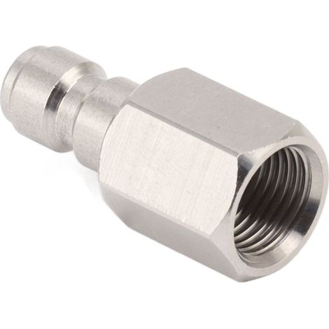 Raccord fileté femelle BSPP 1/8 pouce, adaptateur de couplage droit femelle en acier inoxydable 304 pour fixation gonflable de cylindre de CO2 (1/5)