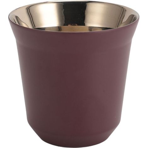 Tasse à café, Tasse Demitasse en Acier Inoxydable, Finition Miroir, Lavable au Lave-vaisselle, Empilable pour la Cuisine (160 ml). (1/5)
