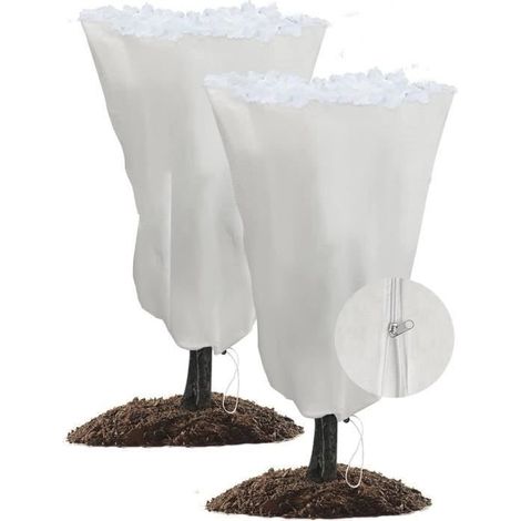 Housse hivernage plantes - Lot 2 protections antigel, 80x120 cm, accessoire serre jardin (1/2)