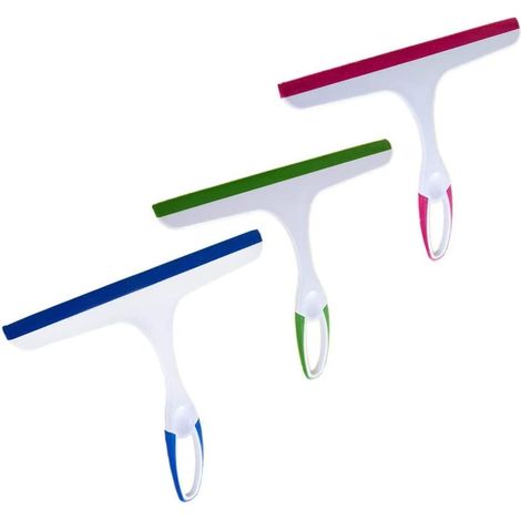 Essuie-glace de douche, essuie-glace pour vitres, miroirs, sols, fenêtres, lot de 3 (1/5)