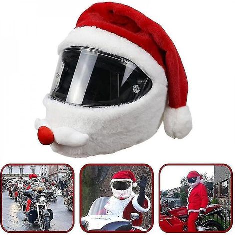 Housse de casque de moto Père Noël Bonnet de Noël Extérieur (1/5)