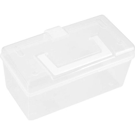 Trousse de premiers secours portable, armoire à pharmacie multifonctionnelle - Taille L (Blanche) (1/5)
