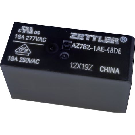 Zettler Electronics AZ762-1AE-48DE Printrelais 48 V/DC 16 A 1 Schließer 1 St.