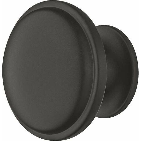 Poignée de meuble bouton métal aspect bronze huilé foncé noir porte armoire commode penderie (1/3)