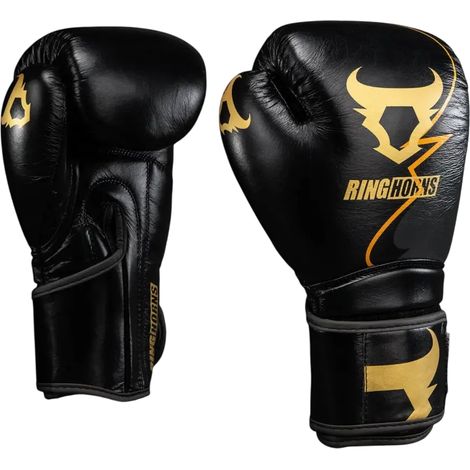 Gants de boxe Ringhorns Charger 12 oz Noir/Or (1/5)