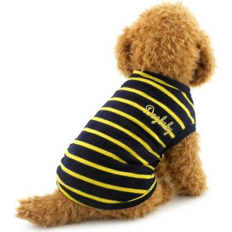Chaleco a rayas para mascotas, ropa para perros, primavera (1/5)