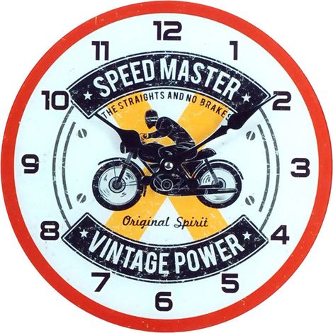 Pendule en verre Speed Master 30 cm