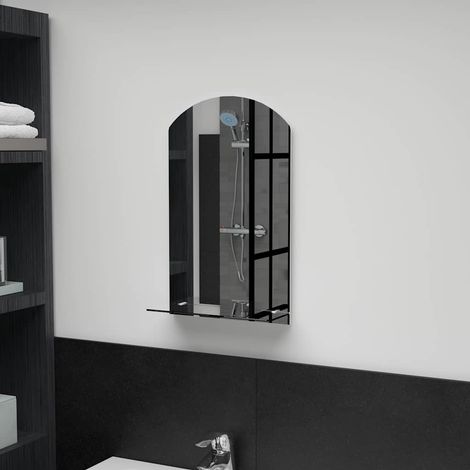 vidaXL Miroir mural avec étagère 30x50 cm Verre trempé (1/5)