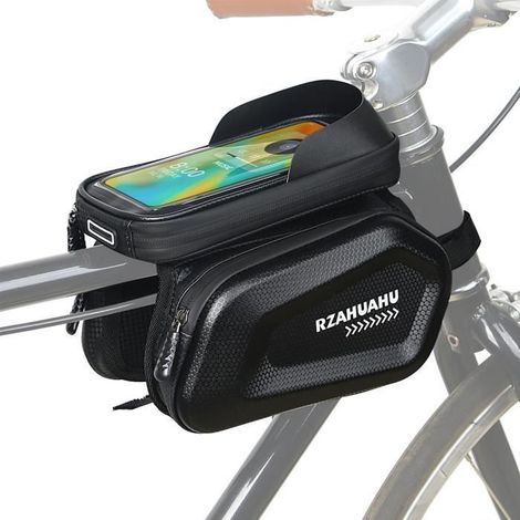 Sacoche de Cadre Vélo 2L avec Support Téléphone Étanche jusqu'à 7" et Housse de Pluie (1/4)