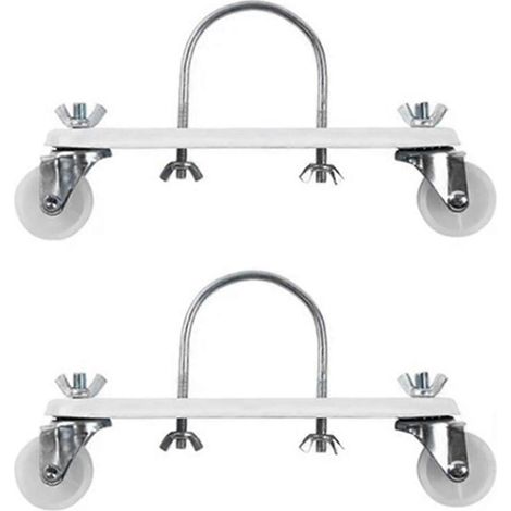 Support de poulie mobile pour radiateurs électriques, support pour radiateur hydroélectrique en bidon d'huile, déplacez facilement votre radiateur où vous le souhaitez (blanc) (1/4)