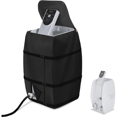 Housse de pompe pour chauffe-eau, housse isolante pour pompe de baignoire, housse gonflable à fermeture éclair pour pompe de baignoire, adaptée aux pompes à eau chaude carrées. (1/5)