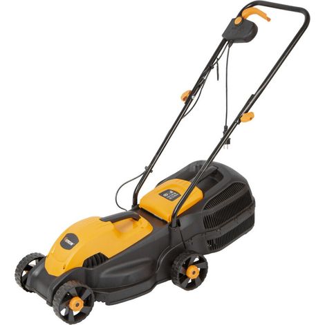 HOTECHE cortacesped electrico 1200 w 30 l , Cortacésped eléctrico Hoteche Manillar ergonómico con interruptor de seguridad Trabajo cómodo, seguro y sin fatiga Altura de (1/4)