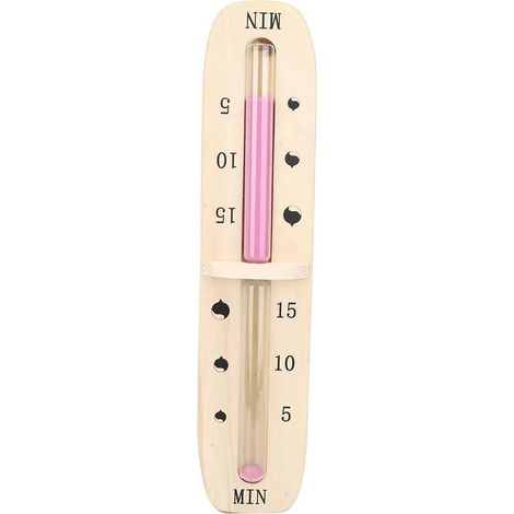Sablier de Sauna, 15 Minutes Sablier en Bois Résistant à Chaleur, Outil de Chronométrage, Compte à Rebours Sablier pour Sauna, Salle de Bain (1/5)