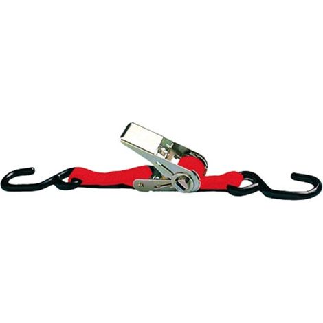 Polypro-Gurtsband. Ratschen-Spannverschluss mit 2 Haken 25mm 5m 80kg - Chapuis