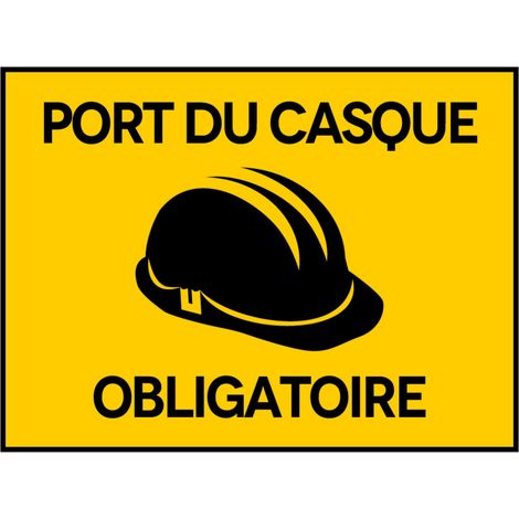 Signalisation de Travaux Temporaires Panneaux de Travaux Temporaires. Danger Chantier Temporaire - Port du casque obligatoire - Panneau rétroréfléchissant