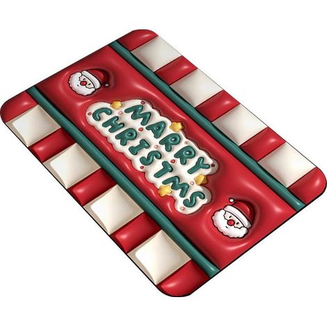 Tapis de sol d'intérieur antidérapant et amusant pour Noël - Style 1 40 x 60 cm (1/3)