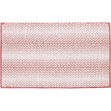 Tappeto bagno in ciniglia rosa super soft 50x80 cm con retro antiscivolo Marea (1/5)