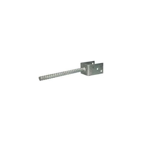 Pied de poteau Forme U 60X100X81 Forte tenue à la corrosion Acier galvanisé à chaud - 10 pièces (1/3)