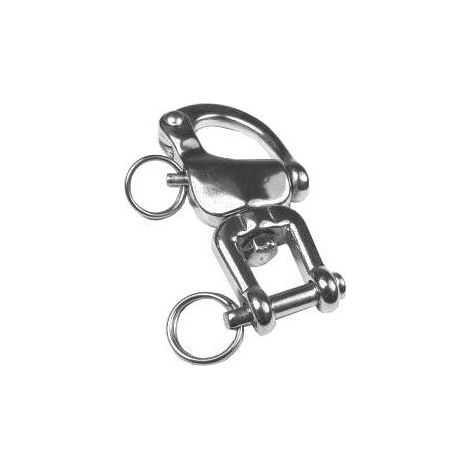 Mousqueton de drisse émerillon/chape inox A4 - Diamètre: 22